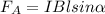 F_{A}=IBlsin\alpha